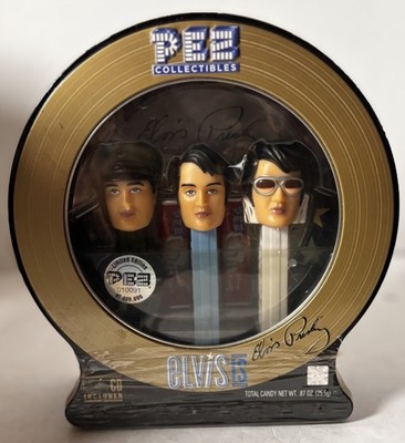NEW 2007 Elvis  Presley Pez Dispenser Collector Set w/Bonus CD & Case SEALED