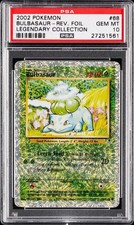 2002 Pokemon Legendary Collection Reverse Foil BULBASAUR PSA 10 - POP 25