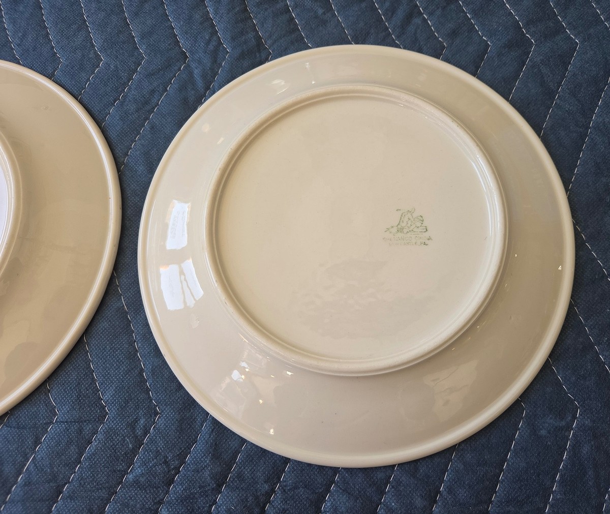 2x SHENANGO Restaurant China Plate - US NAVY Mess - 9