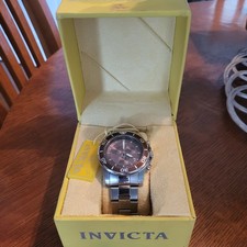  Orologio INVICTA Marrone "Pro-Diver Abyss" Uomo Quarzo Crono SS Subacqueo