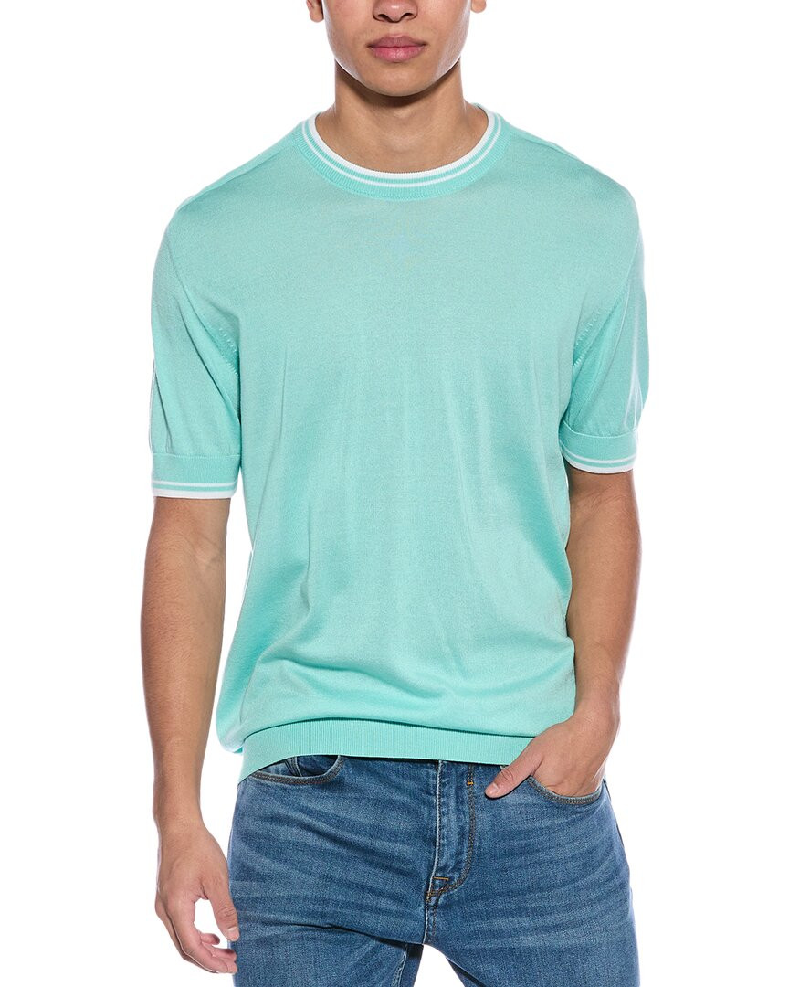 Мужская трикотажная футболка с круглым вырезом Boss Hugo Boss Talian зеленого цвета M 11490₽