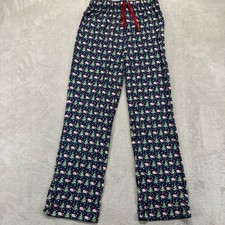 Vineyard Vines Pants Youth Large Pajama Navy Christmas Tree Santa Whale Print