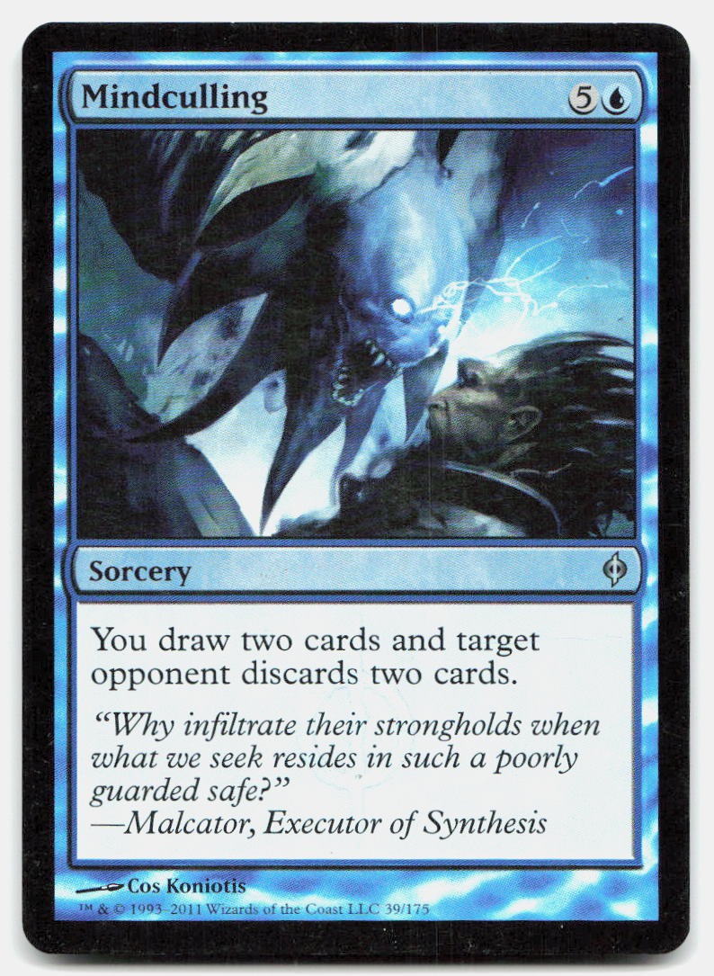 Mindculling 39 Uncommon New Phyrexia Magic: The Gathering Foil Lightly Played