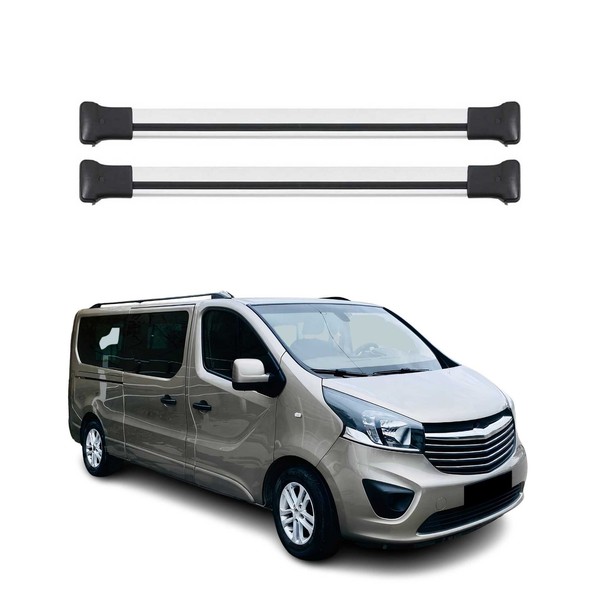 DachträGer GrundtäGer FüR Opel Vivaro A 2014-2019 75Kg Aluminium Silber 2 Tlg-image