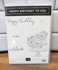 Stampin  Up Happy Birthday To You 152308 Rubber Cling Stamp Celebrate NEW