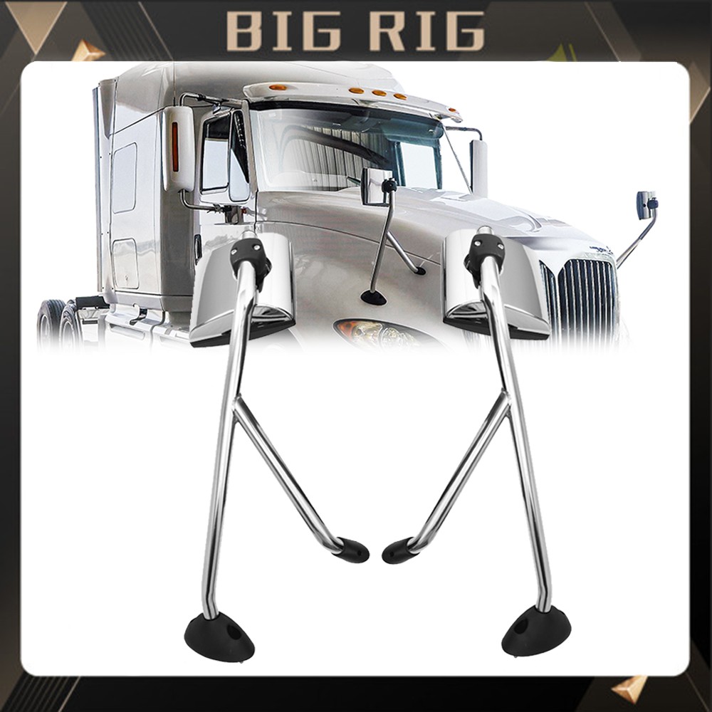 Chrome Hood Mirror Left&Right Side For 2013-2017 International Prostar Harvester