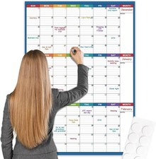 Large Dry Erase Calendar For Wall - Undated 3 Month Calendar, 28'' x 40'', Eras