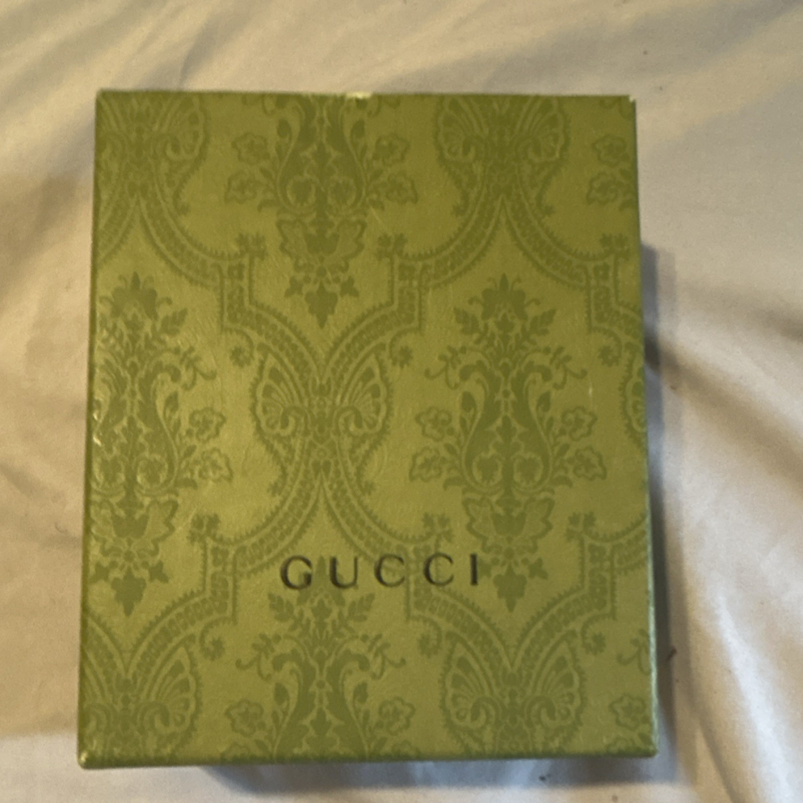 Gucci White Chevron GG Logo Card Wallet Credit Card Holder for Women