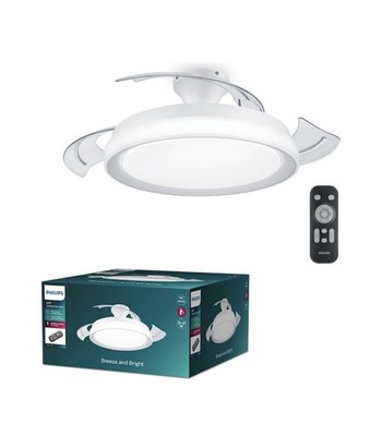Philips Bliss LED DC-Deckenleuchte Ventilator 28W+35W, 2700-5500K, weiss, Weiß