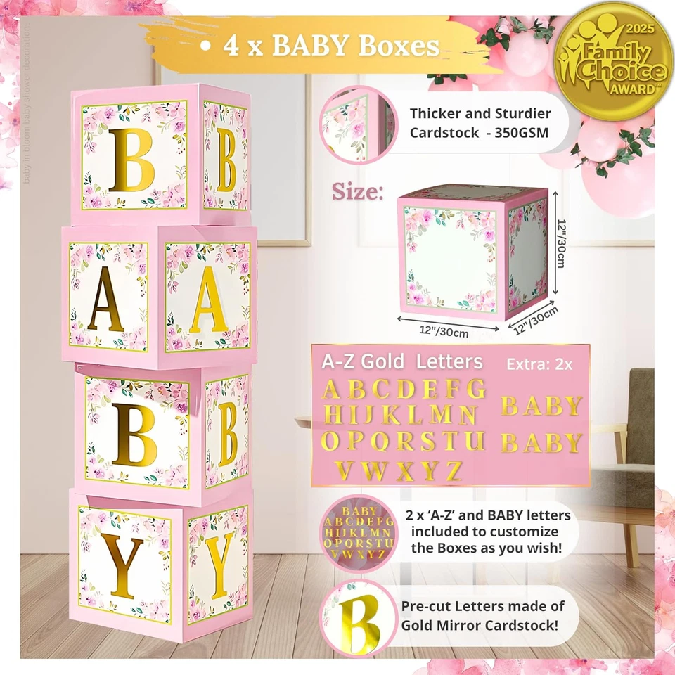 338 piezas Baby in Bloom Baby Shower Decoraciones para Niña - Guirnalda Arco Globo y B Foto 4 de 4