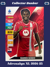 PANINI ADRENALYN XL 2024-25 WARREN BONDO MONZA 246 Card Centrocampista Calciator