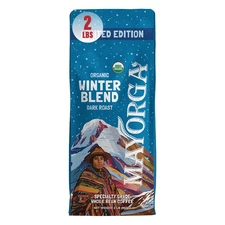 Mayorga Seasonal Dark Roast Coffee, 2 lb bag - Winter Blend Coffee Roast - 100% 