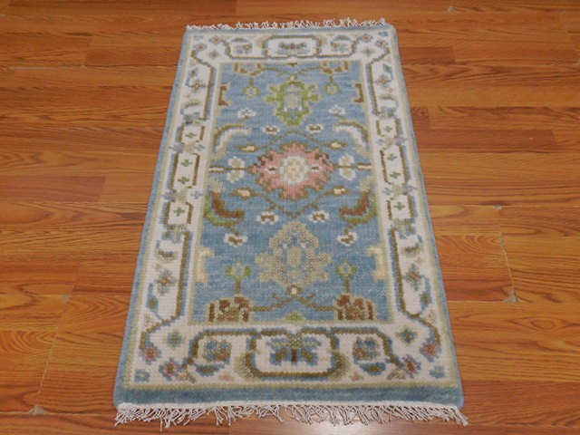 Turkish Oushak Rug,Modern Multicolored Area Rug,Handmade Bohemian Rug 2x3 Ft