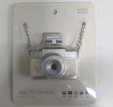 3COINS Mini Toy Camera in Ivory Color Stylish Collectible for Display or Play