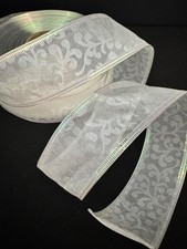 Sheer wired edge ribbon - Translucent Color - Wreaths- Crafts - 1 1/2" - 10 yds