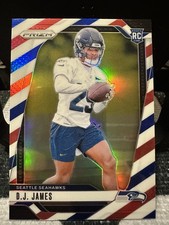 D.J. James 2024 Panini Prizm - Rookie #322 Red White & Blue Prizm (RC) Seahawks