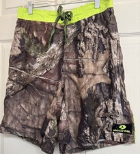 Mossy Oak Break-Up Country Camo Fully Lined Board Shorts Drawstring Men  s Large