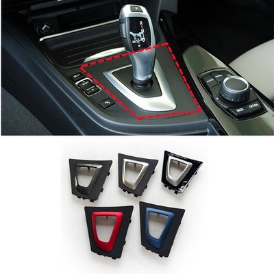 ABS Carbon Fiber Colorful Gear Shift Bottom Panel Trim For BMW 3 4 F30 F31 LHD