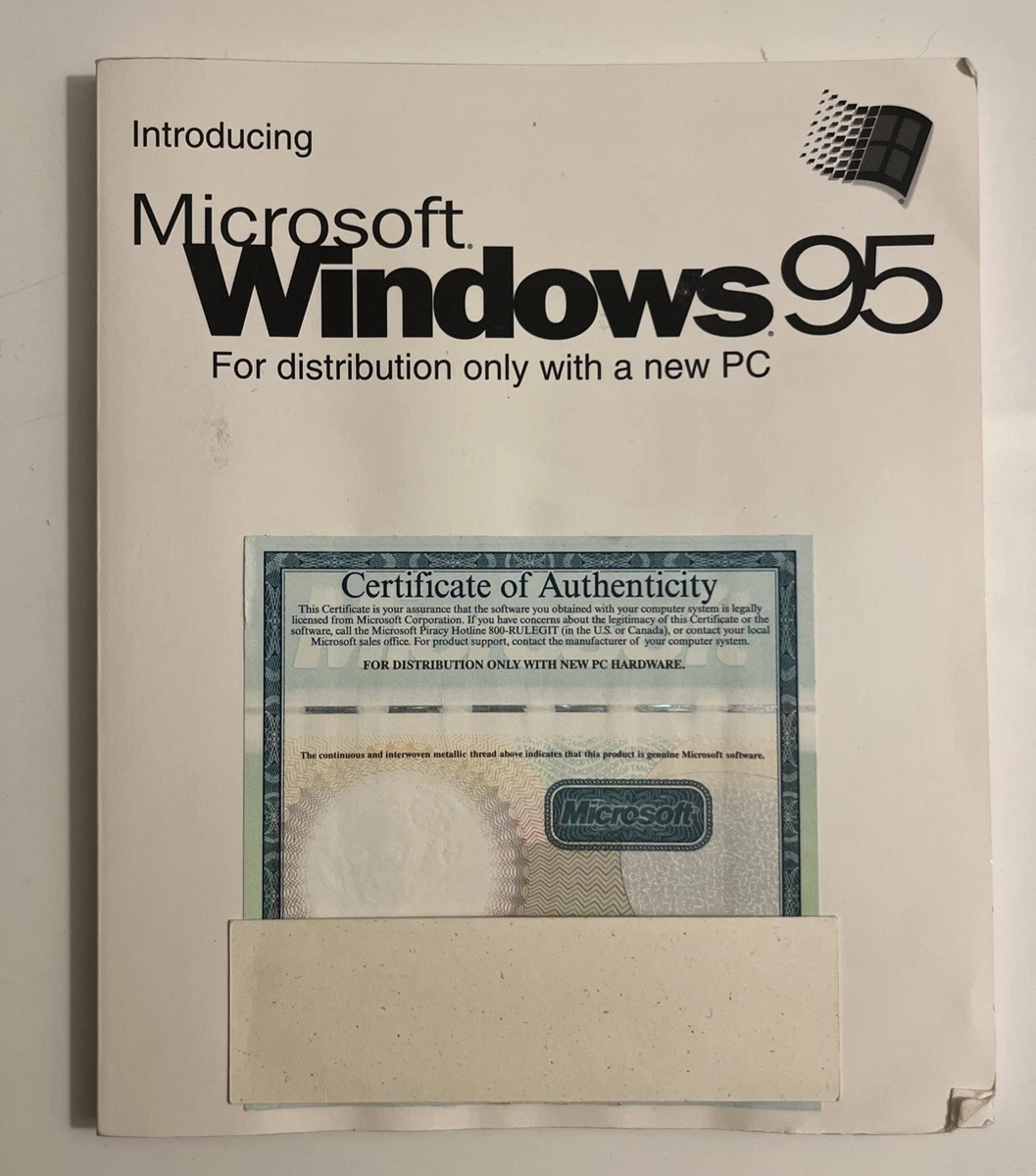 Microsoft Windows 95 Software - English Version for sale | eBay
