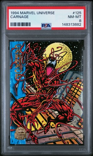 1994 MARVEL UNIVERSE #125 CARNAGE PSA 8