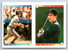 1989 Topps Stickers 128 / 294a Mike LaValliere Gene Larkin David Cone Back Mets