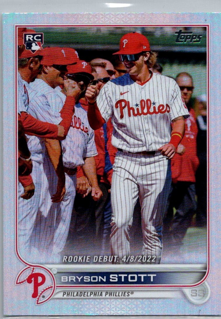 2022 Topps Update Rookie Debut RC Rainbow Foil Bryson Stott #US255 Phillies