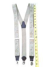 Men's Suspenders Clip on Beige For Musicians Made In Germany