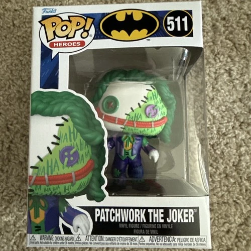PATCHWORK THE JOKER Funko POP! Heroes #511 DC Collectible Vinyl Figure BOX WEAR