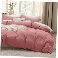 Bedsure Pink Clay Duvet Cover Queen 90" X 90" 09 - Pink Clay No Comforter