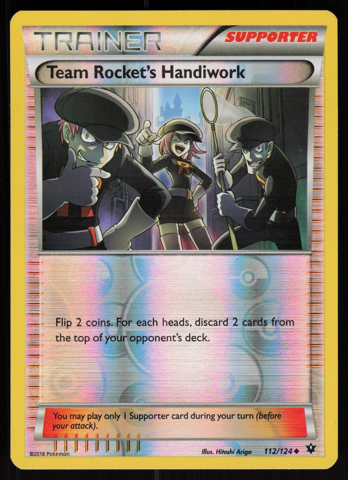 Team Rocket's Handiwork Reverse Holo Uncommon XY - Fates Collide 112/124 NM