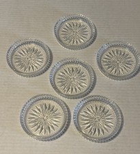 Vintage Princess House 24% Lead Crystal Coasters Highlights # 876 Set Of 6