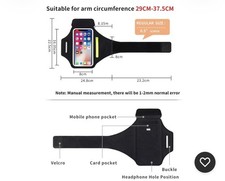 Neoprene Sports Armband Band for iPhone Universal Black Blue Red Gray Pink