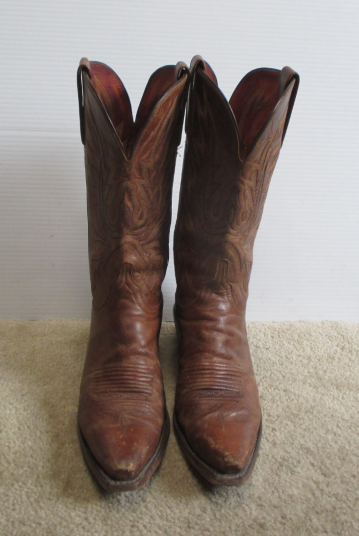 Lucchese 1883 Women's Mad Dog Goat Leather Boots N454054 Size 9 B