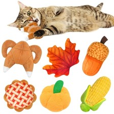 Thanksgiving Cat Toys 6 Pack, Catnip Toys for Indoor Cats  Kittens Gift