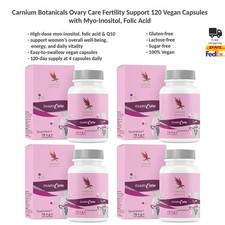 Carnium Botanicals Ovary Care 480 Vegan Capsules with Myo-Inositol, Folic Acid