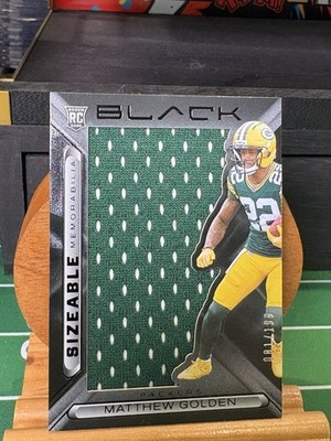 2025 Panini Black Sizeable Rookie Memorabilia Patch Matthew Golden /199 MEM, RC