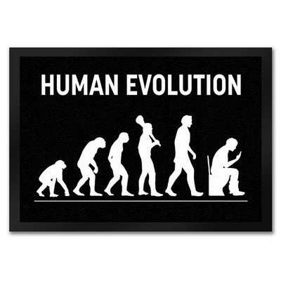 Human Evolution Fußmatte in 35x50 cm mit witzigem Motiv