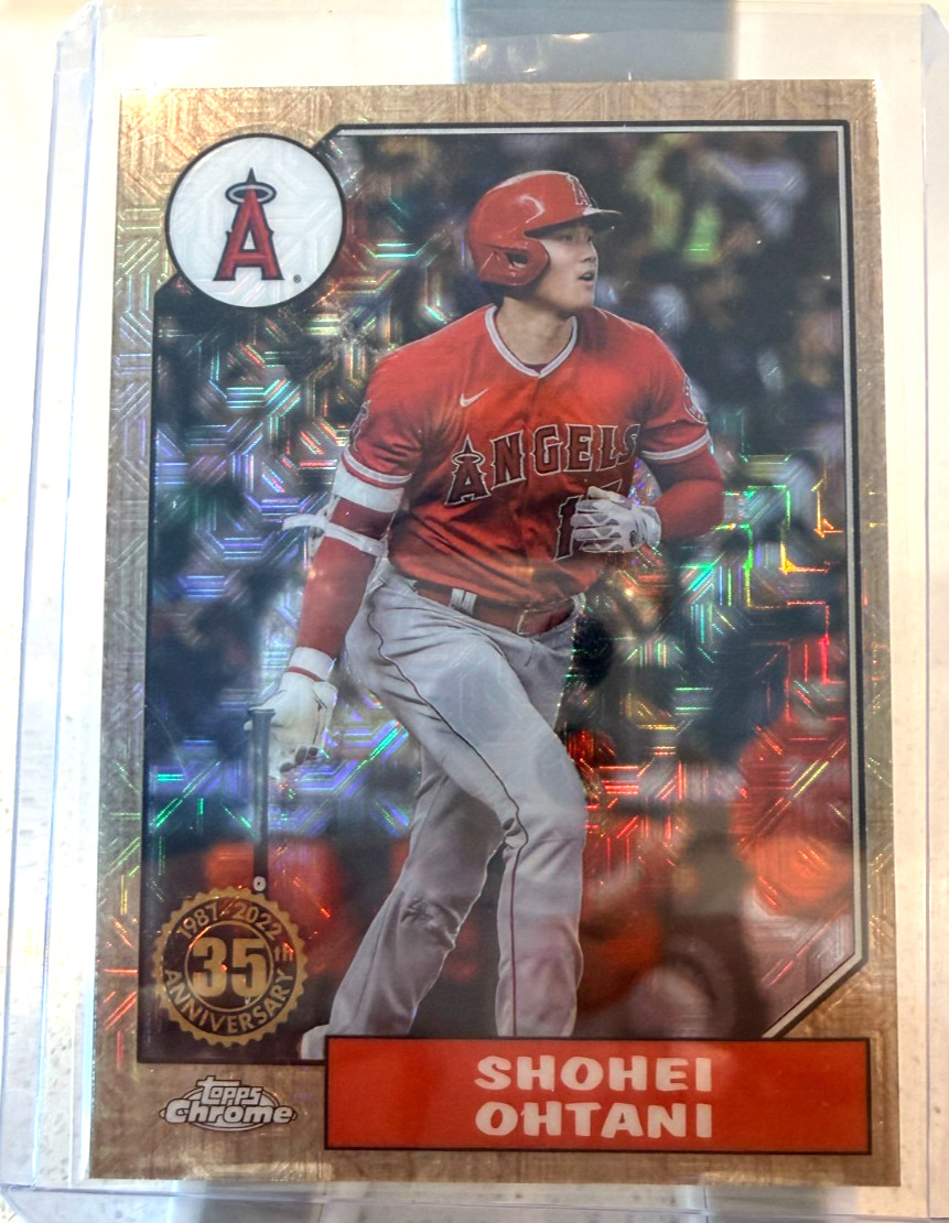 2022 Topps Update Shohei Ohtani 1987 Chrome Silver Pack Mojo Refractor #T87C-50