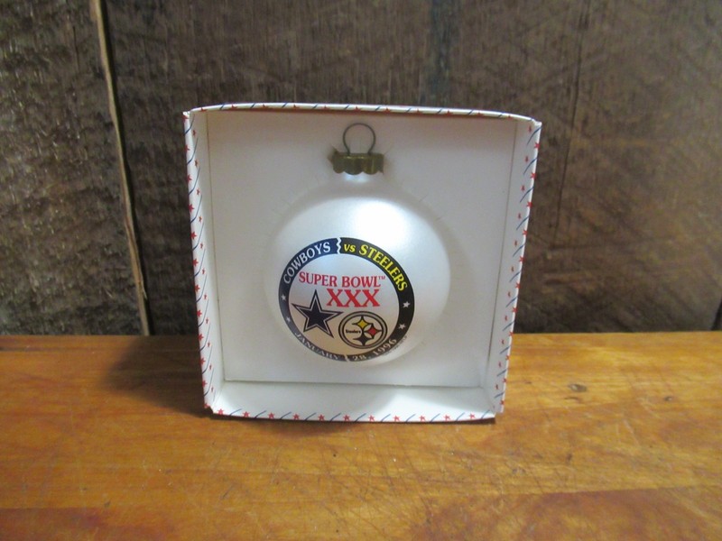 Vintage Christmas Ornament Super Bowl 1996-Cowboys vs Steelers