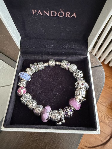 PANDORA STERLING SILVER 22 CHARM BRACELET