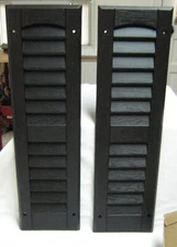 1 NEW PAIR OF 6' X 21" BLACK PLASTIC SHUTTERS SHEDS PLAYHOUSES GARAGE