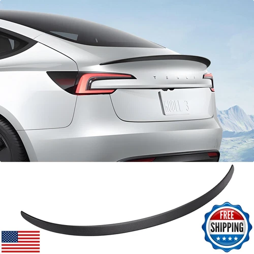 BASENOR Spoiler for 2024 2025 Tesla Model 3 OEM Rear Spoiler Wing Performance