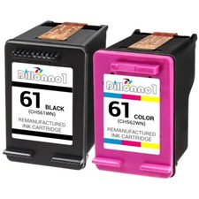 2PK Fits HP 61XL Black Ink Cartridge Ink Cartridge1000 1050 1051 HP 61 Color