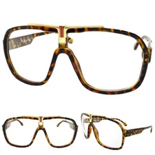 Classic Vintage Retro Hip Hop Style Clear Lens EYE GLASSES Large Tortoise Frame