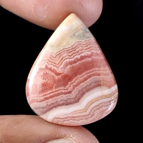 100% Natural Rare Rhodochrosite Pear Shape Cabochon Plain Loose Gemstones - Picture 2 of 6