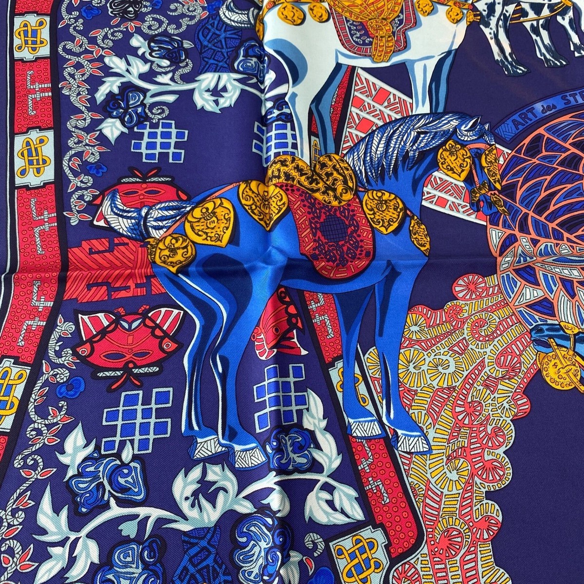 HERMES Silk Scarf 