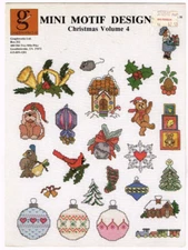 Mini Motif Christmas Designs Vol 4 Cross Stitch Pattern Leaflet 1982 Vintage
