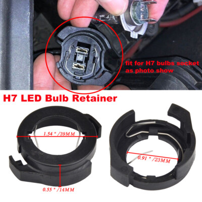 2x H7 LED Bulb Adapter Retainer Socket Holder Clip For Volkswagen fits Passat B6
