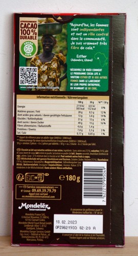 NEW 1 X Cote D'or Milk Chocolate Raisin & Hazelnut Bar 180g Belgian Bouchee Gift - Picture 3 of 3