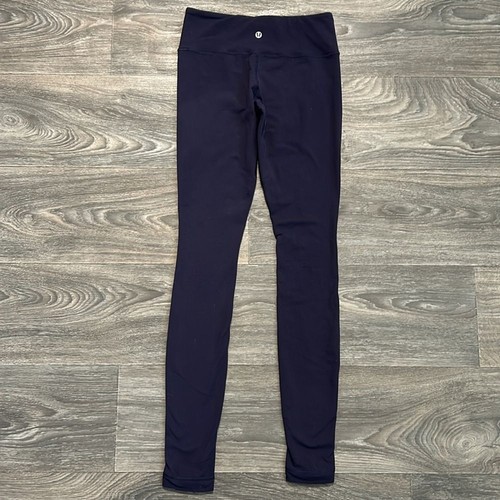 Lululemon Wunder Under High-Rise Leggings Sz 4 Dark Purple Gray Herringbone Yoga - Picture 2 of 10